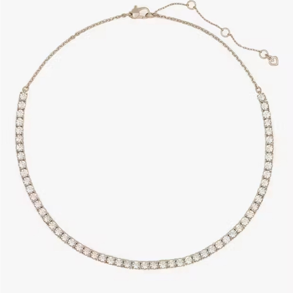 Kate Spade Silver Shimmy Diamond Tennis Necklace ~ PROM / WEDDING JEWELRY BLING